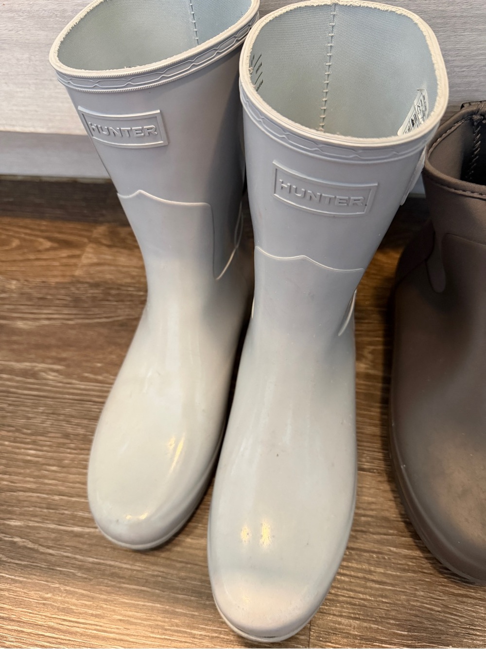 Hunter Pale Gray Women's Rain Boots